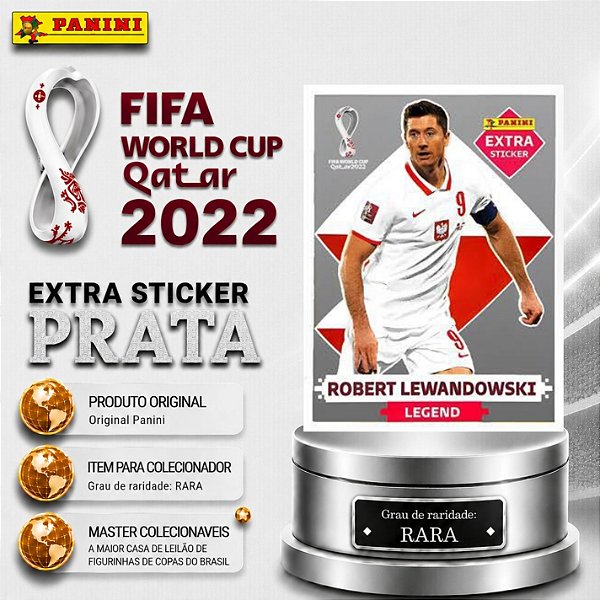 2022 Extra Legend - Robert Lewandoski Prata - Polônia - Original Panini - Copa do Mundo do Qatar 2022