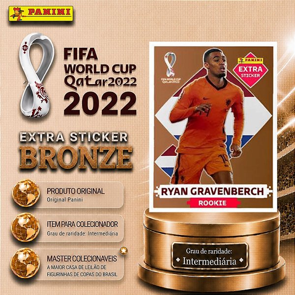 2022 Extra Rookie - Ryan Gravenberch Bronze - Holanda - Original Panini - Copa do Mundo do Qatar 2022