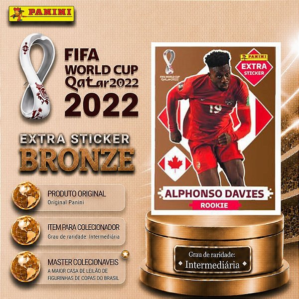 2022 Extra Rookie - Alphonso Davies Bronze - Canadá - Original Panini - Copa do Mundo do Qatar 2022