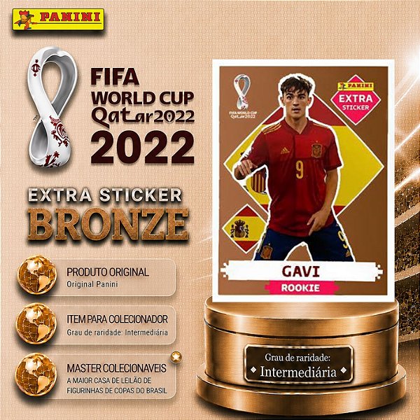 2022 Extra Rookie - Gavi Bronze - Espanha - Original Panini - Copa do Mundo do Qatar 2022