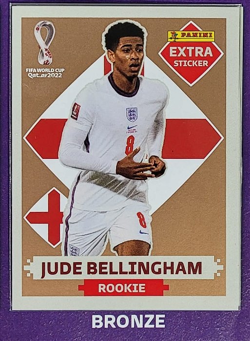 Extra Rookie - Jude Bellingham Bronze - Inglaterra - Original Panini - Copa do Mundo do Qatar 2022