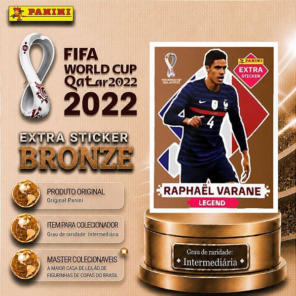 2022 Extra Legend - Raphael Varane Bronze - França - Original Panini - Copa do Mundo do Qatar 2022