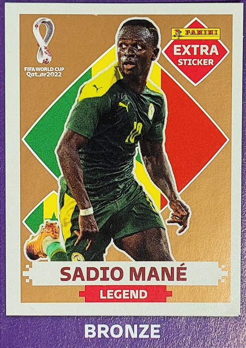 Extra Legend - Sadio Mané Bronze - Senegal - Original Panini - Copa do Mundo do Qatar 2022