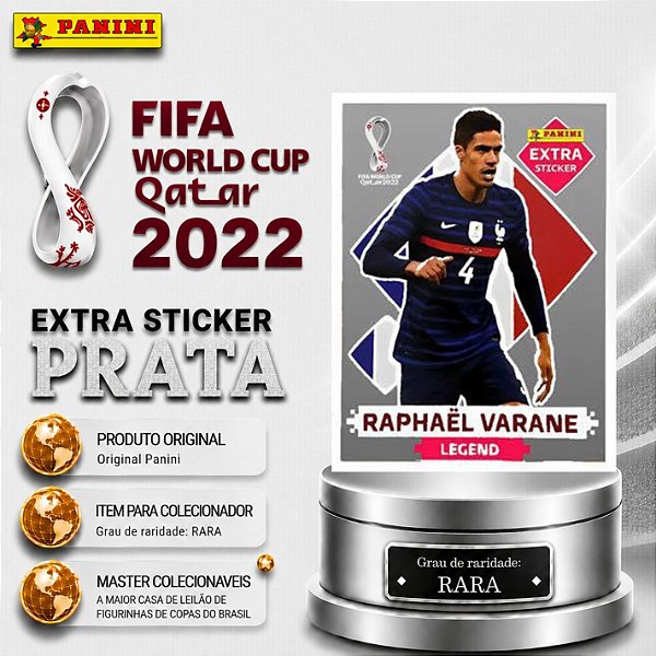 2022 Extra Legend - Raphael Varane Prata - França - Original Panini - Copa do Mundo do Qatar 2022