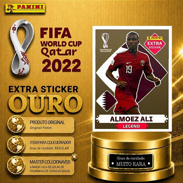 2022 Extra Legend - Almoez Ali Ouro (Gold) - Qatar - Original Panini - Copa do Mundo do Qatar 2022