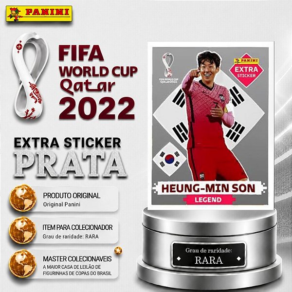 2022 Extra Legend - Heung-Min Son Prata - Coréia do Sul - Original Panini - Copa do Mundo do Qatar 2022
