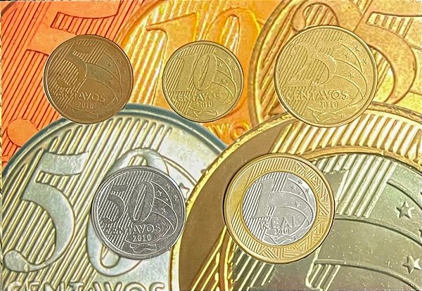 Cartela com a Série completa do Real 2010 - Ano Raro - Circuladas