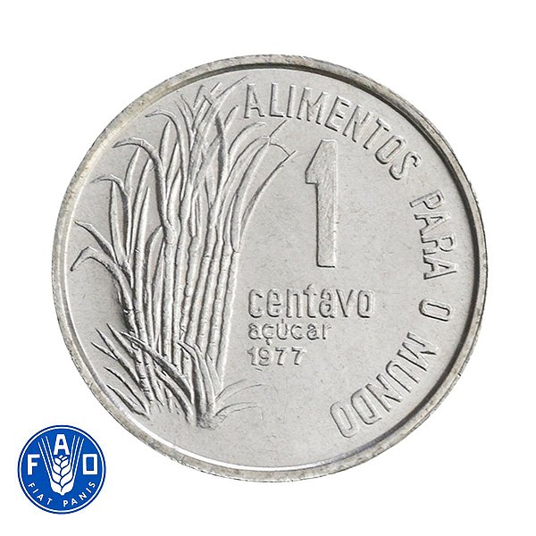 Moeda de 1 Centavo FAO 1977 - V-327 - RARA - FLOR DE CUNHO