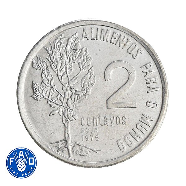 Moeda de 2 Centavos FAO 1975 - V-329 - FLOR DE CUNHO
