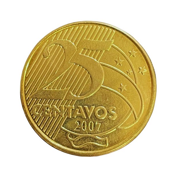 Moeda de 25 Centavos 2007 - RARA - V-527 - FC