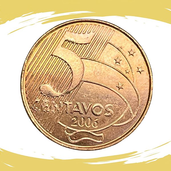Moeda de 5 Centavos 2006 - RARA - V-472 - FC