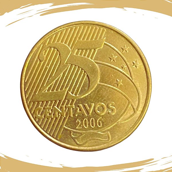 Moeda de 25 Centavos 2006 - RARA - V-526 - FC