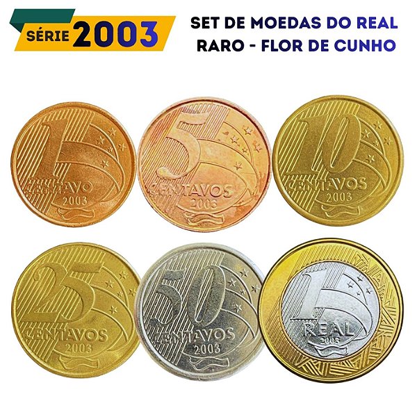 Set de moedas do Real 2003 - Raro - Completo - FC
