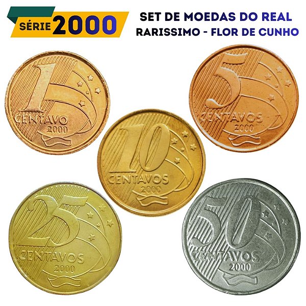 Set de moedas do Real 2000 - Rarissimo - Completo - FC