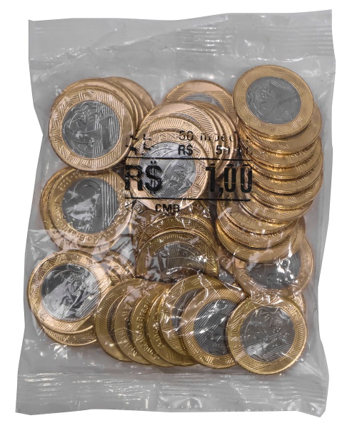 Sachê 1 Real Beija Flor com 50 Moedas - 2019 / 25 Anos do Real - V-624 - Flor de Cunho