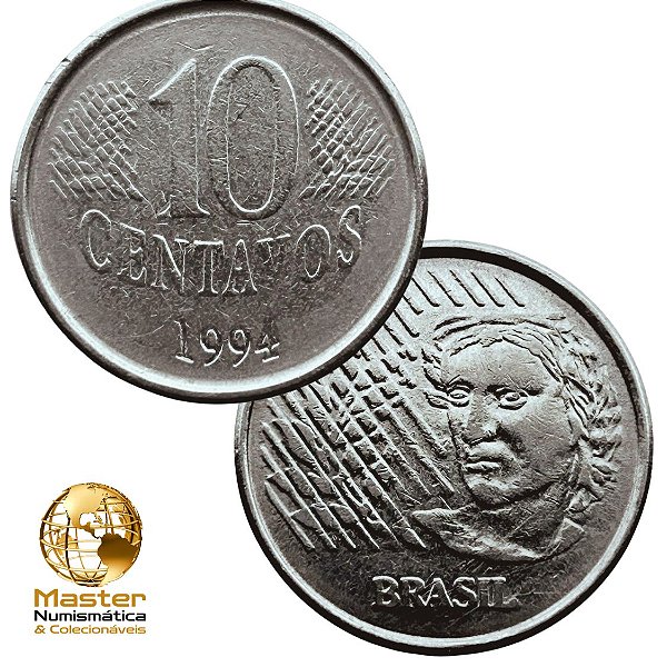 Moeda de 10 Centavos 1994 - V-446 - Circulada - Aço Inoxidavel - 22.0mm - 3.59g