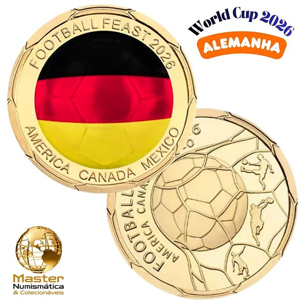 Lançamento - Moeda Colorida Copa do Mundo 2026 - Alemanha - 40.0 mm - FC