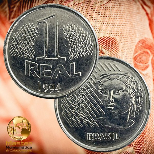 Moeda de 1 Real 1994 - V-454 - Sob/FC - Aço Inox - 1ª Familia do Real - 24.0mm - 4.30g