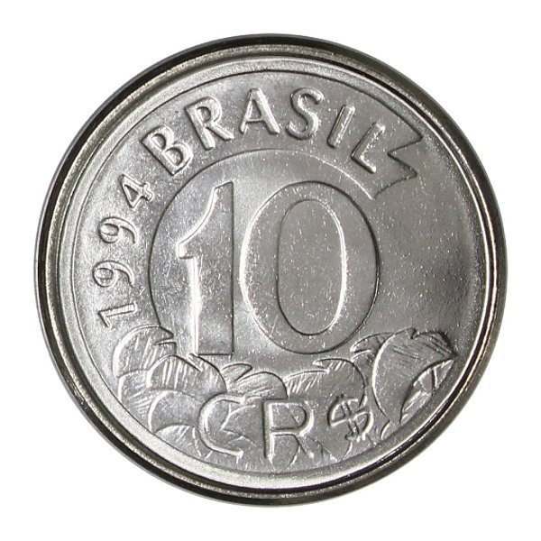 Moeda de 10 Cruzeiros Reais 1994 Tamanduá - V-433 - Circulada