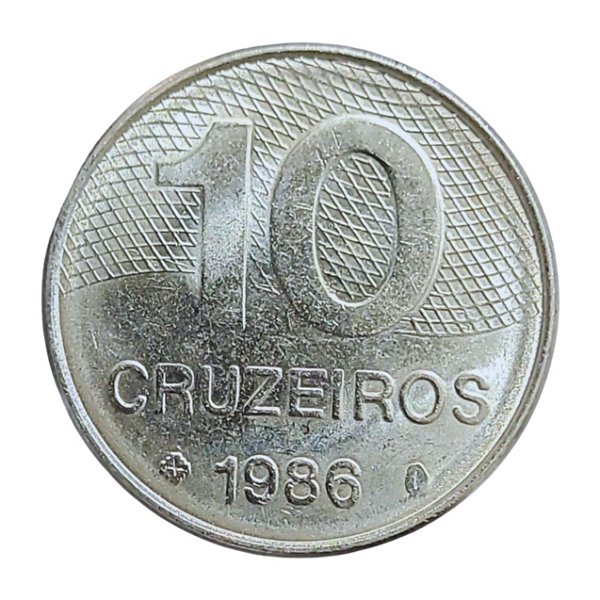 Moeda de 10 Cruzeiros 1986 - V-361 - Escassa - Soberba