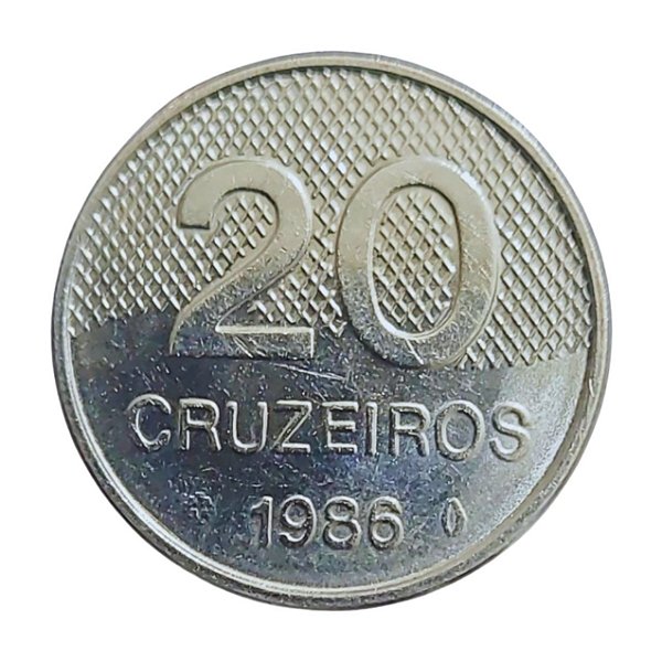 Moeda de 20 Cruzeiros 1986 - V-367 - Escassa - Soberba