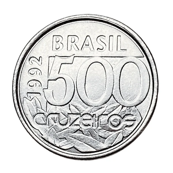 Moeda de 500 Cruzeiros 1992 - V-425 - Tartaruga - Aço Inox - Flor de Cunho