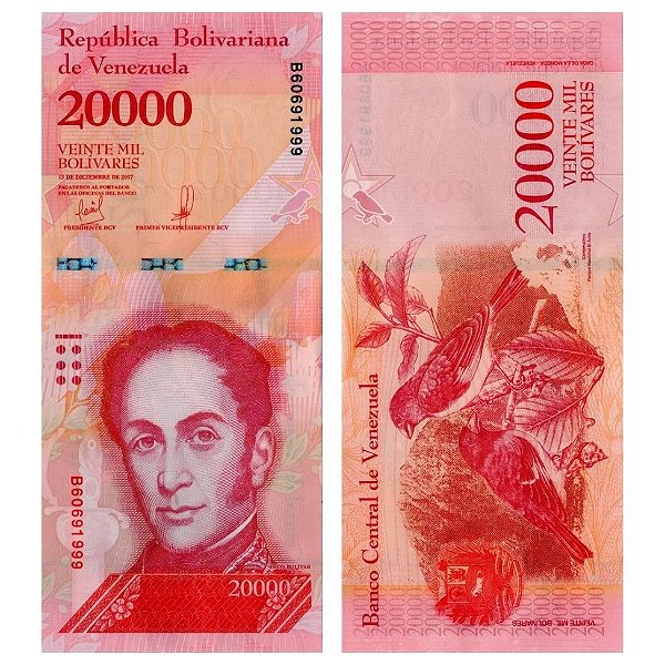 Venezuela - Cédula de 20.000 Bolivares Forte 2017 - P-99c - Simon Bolivar - FE