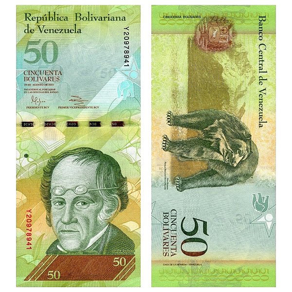 Venezuela - Cédula de 50 Bolivares Forte 2014 - P-92i - Rara - Simon Rodriguez - FE