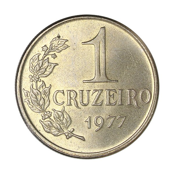 Moeda de 1 Cruzeiro 1977 - V-322 - Rara - Sob/FC