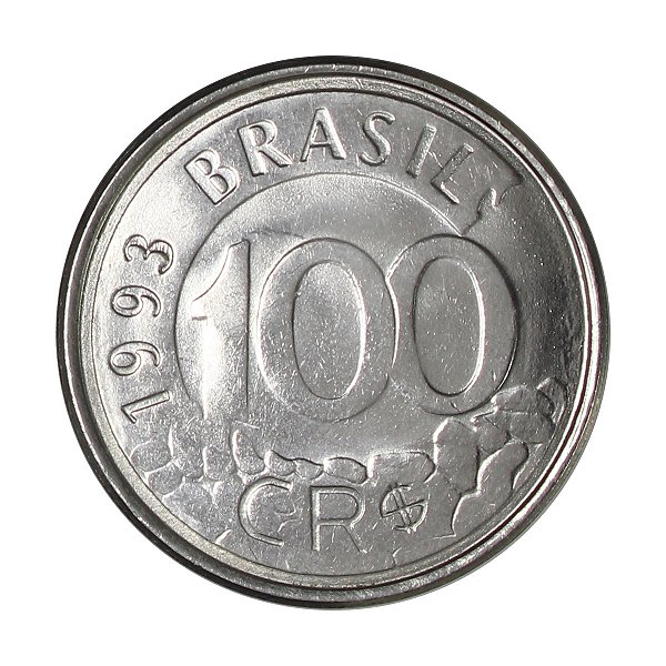 Moeda de 100 Cruzeiros Reais 1993 Lobo Guará - V-436 - Soberba