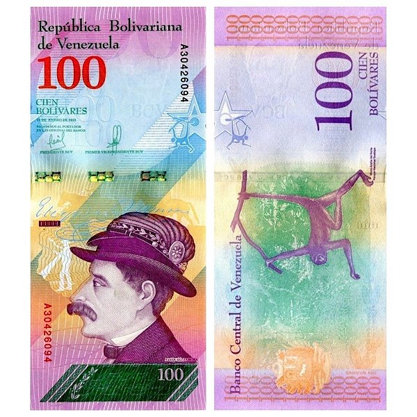 Venezuela - Cédula de 100 Bolivares Soberanos 2018 - P-106a - Ezequiel Zamora - FE