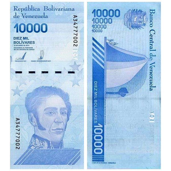 Venezuela - Cédula de 10.000 Bolivares Soberanos 2019 - P-109b - Simon Bolivar - FE