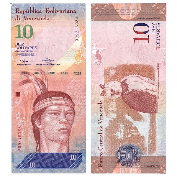 Venezuela - Cédula de 10 Bolivares Forte 2014 - P-90e - Guaicapuro - FE