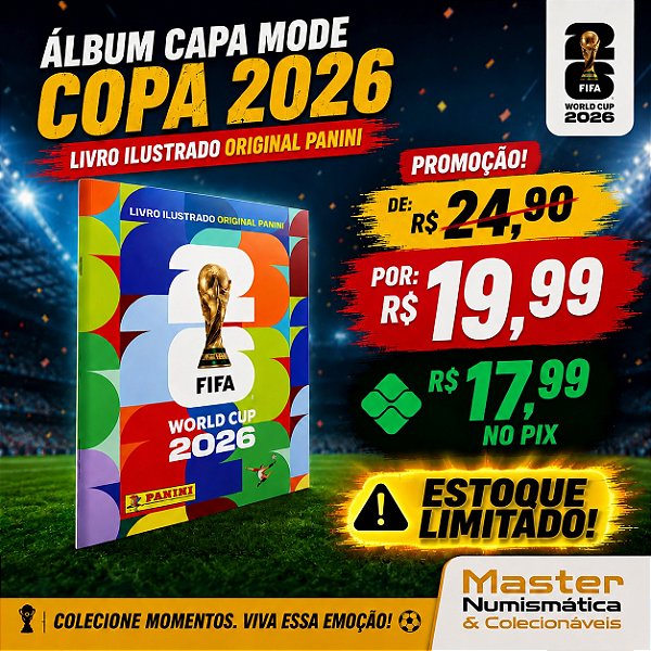 Promoção - Álbum Capa Mole Copa 2026 - (Brochura) - FIFA WORLD CUP 2026 - Pronta entrega