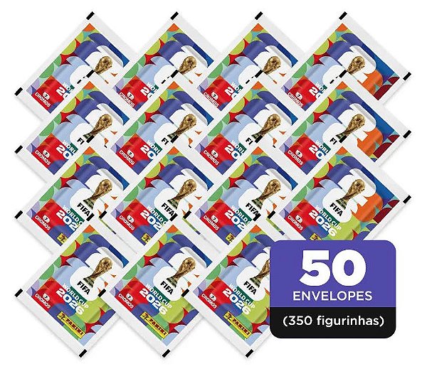 Copa Do Mundo 2026 - Kit Com 50 Envelopes de Figurinhas Panini - FIFA WORLD CUP 2026 - Pré Venda