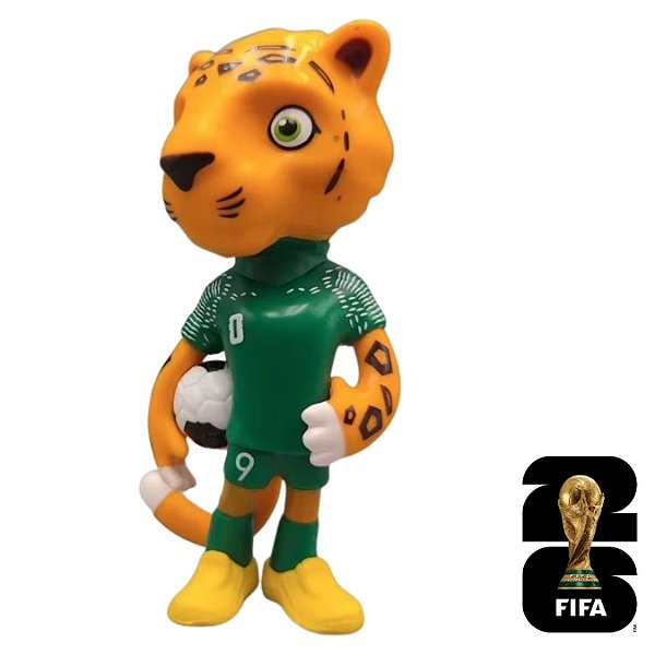 Copa do Mundo 2026 - Zayu (México) + Taça da Copa - Mascote Oficial - 10cm / 50g - FIFA WORLD CUP 2026