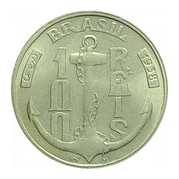 Moeda de 100 Réis 1938 - V-142 - Tamandaré - Cupro - Flor de Cunho