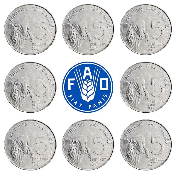 Promoção - 08 Moedas de 5 Centavos FAO 1978 - V-336 - FLOR DE CUNHO