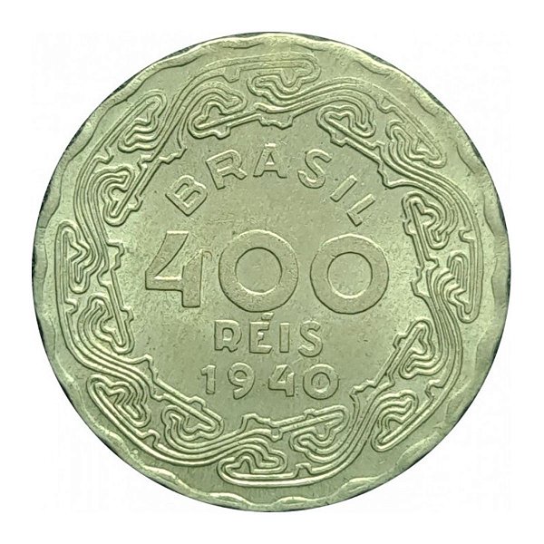 Moeda de 400 Réis 1940 - V-173 - Getulio Vargas - Cupro - Sob/FC