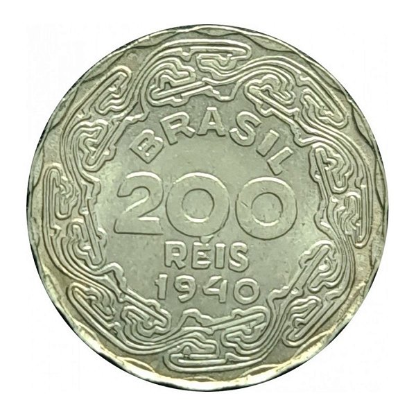 Moeda de 200 Réis 1940 - V-167 - Getulio Vargas - Cupro - Flor de Cunho