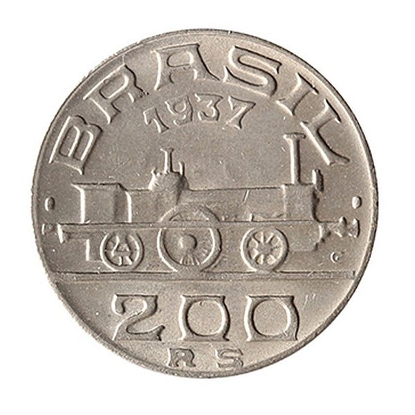 Moeda de 200 Réis 1937 - V-144 - Mauá - Cupro - Flor de Cunho