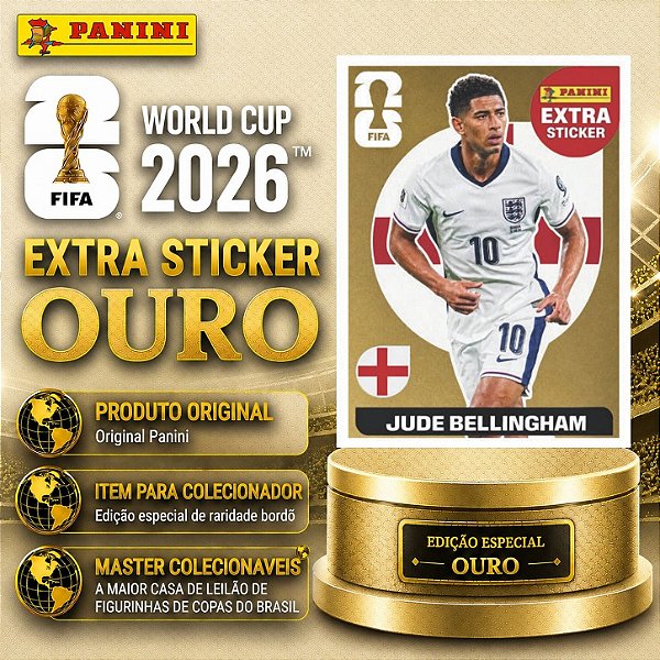 2026 Extra Legend OURO - Jude Bellinghan (Inglaterra) - Original Panini - Copa do Mundo 2026