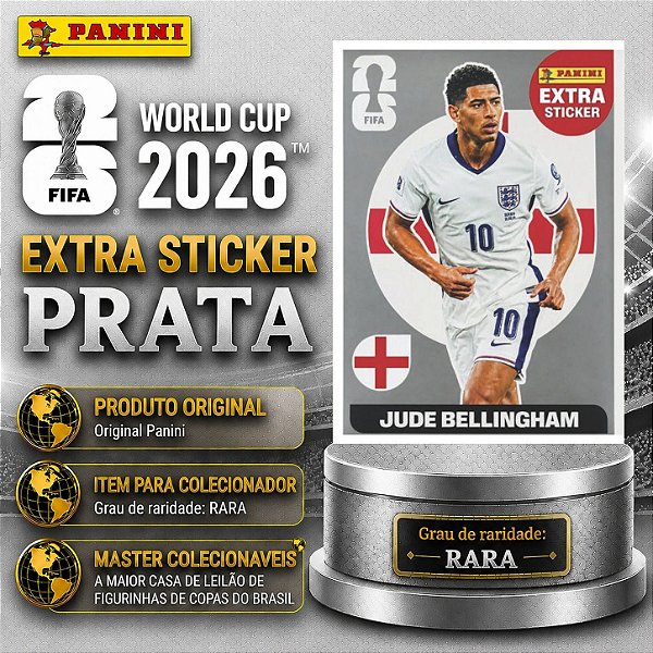 2026 Extra Legend PRATA - Jude Bellingham (Inglaterra) - Original Panini - Copa do Mundo 2026