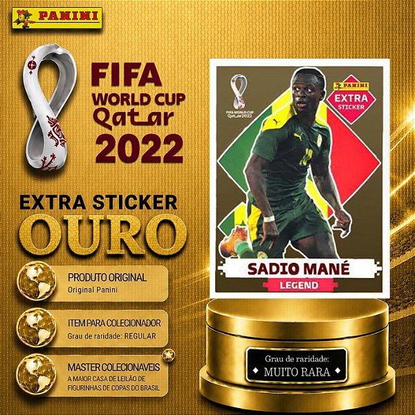 2022 Extra Legend - Sadio Mané (Gold) - Senegal - Original Panini - Copa do Mundo do Qatar 2022