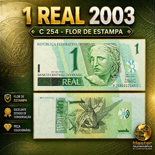 Brasil - Cédula de 1 Real 2003 C-254 - AC - Palocci/Meirelles - FE