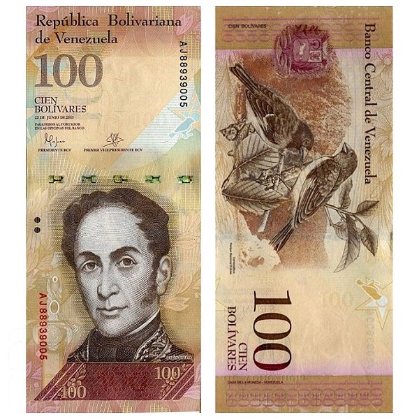 Venezuela - Cédula de 100 Bolivares Forte 2015 - P-93i - Rara - Simon Bolivar - FE