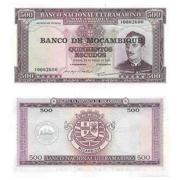 Moçambique - Cédula de 500 Escudos 1976 - BNU - P-118a - FE