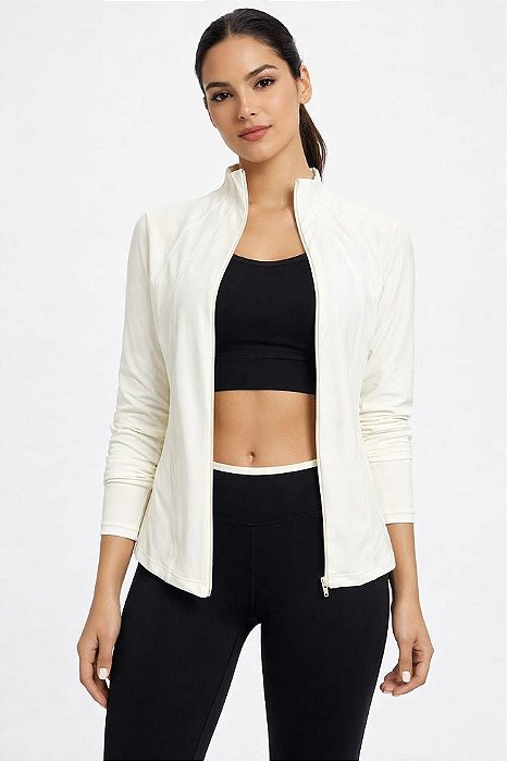 Jaqueta Fitness Feminina com Recortes