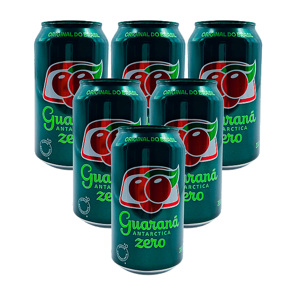 GUARANA ZERO ANTARCTICA  350ML FARDO PACOTE COM 6 UNIDADES