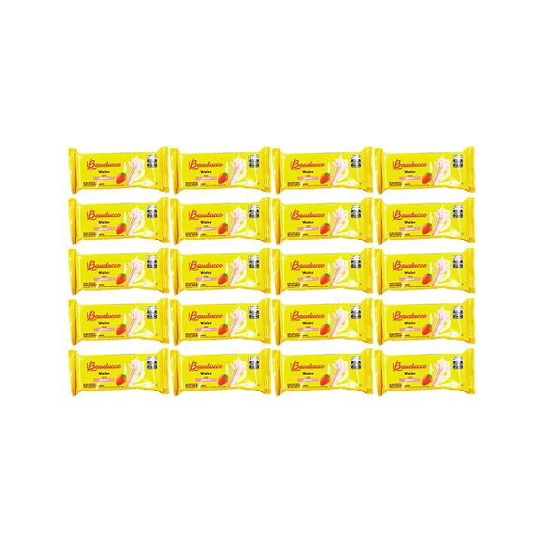 WAFER MORANGO 30G BAUDUCCO - KIT COM 20 UNIDADES